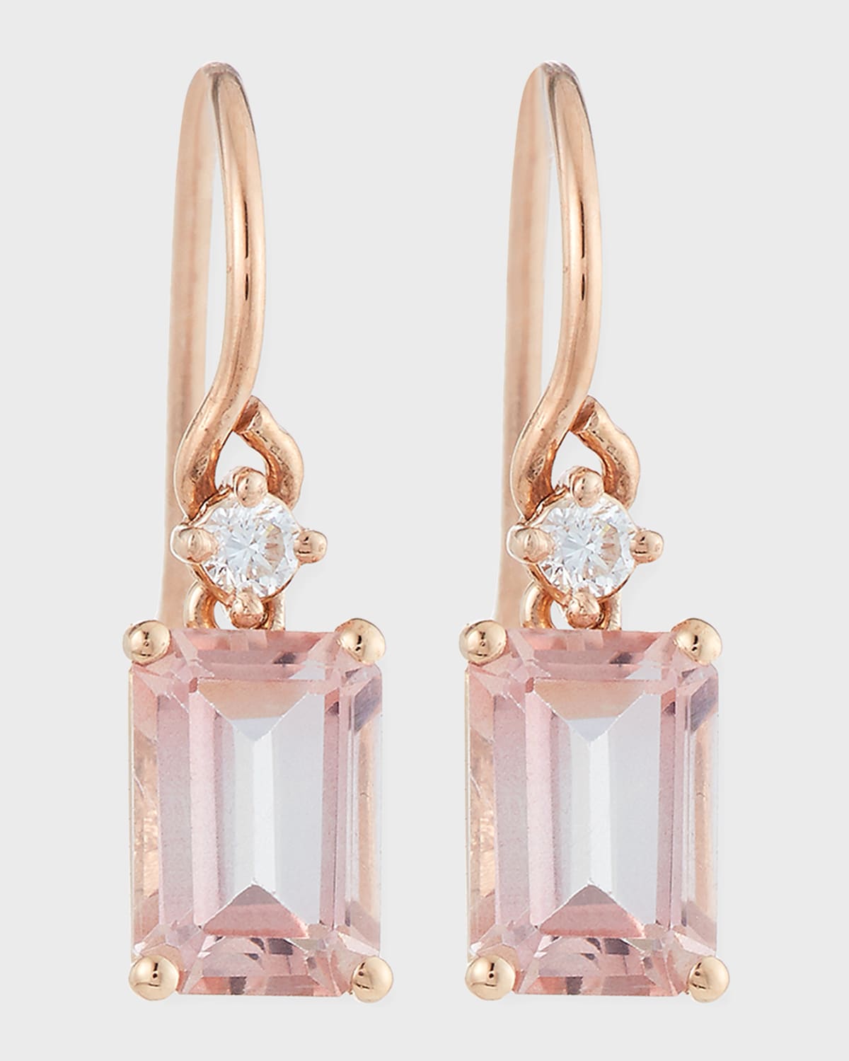 Bloom 14k Rose Gold Emerald-Cut Dangle Earrings