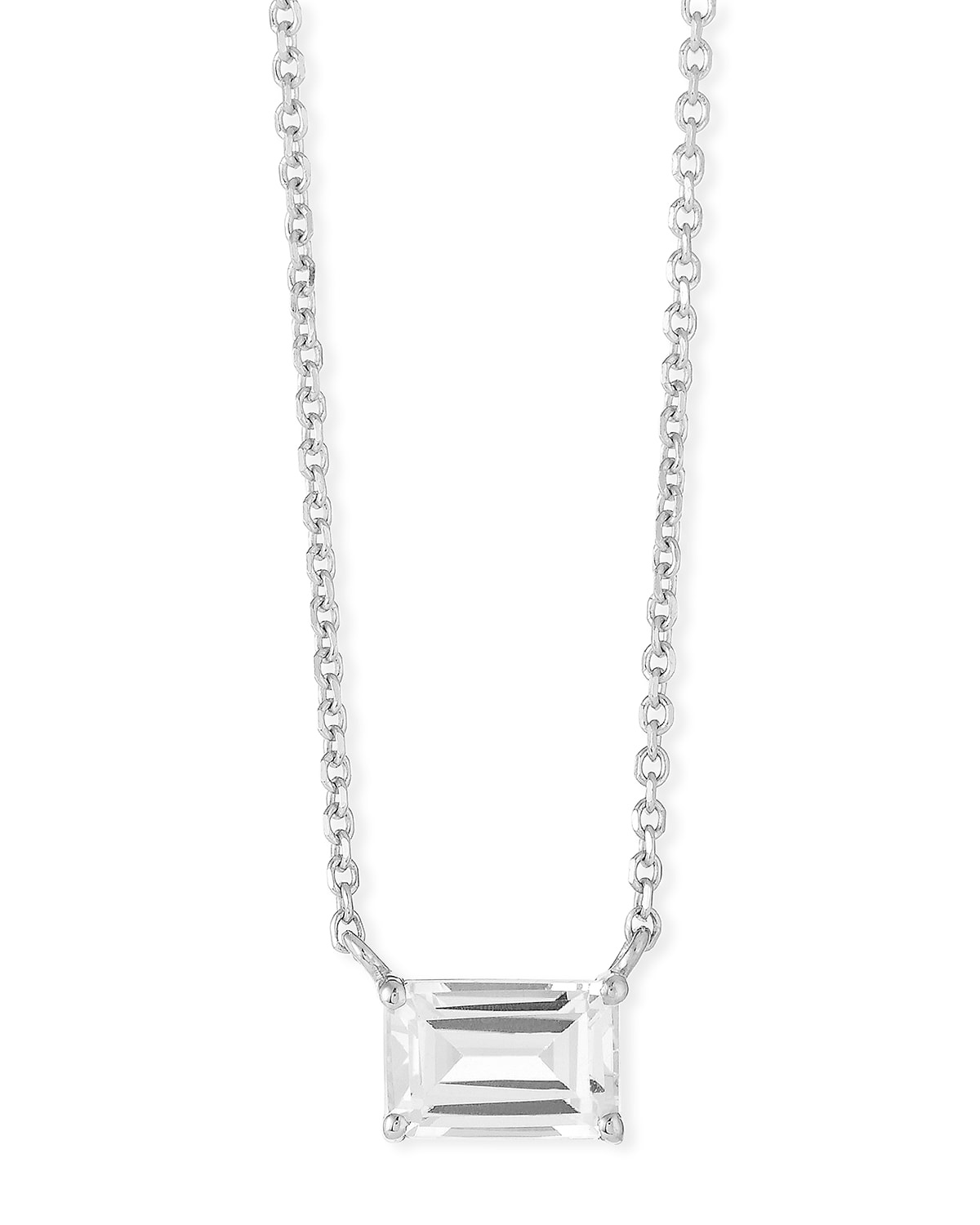 KALAN by Suzanne Kalan Amalfi 14K White Gold Emerald-Cut Necklace
