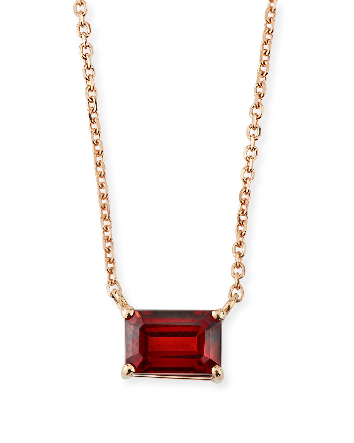 KALAN by Suzanne Kalan Amalfi 14K Rose Gold Emerald-Cut Necklace