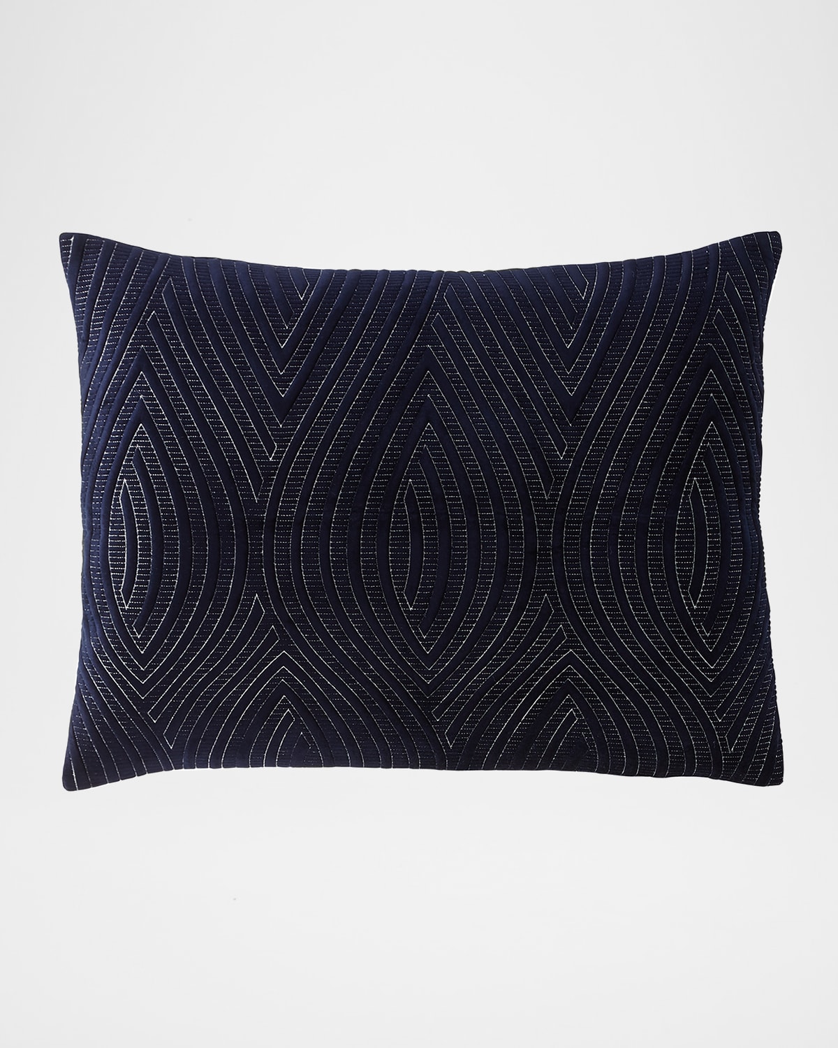 Callisto Home Estevo Velvet Standard Sham In Navy