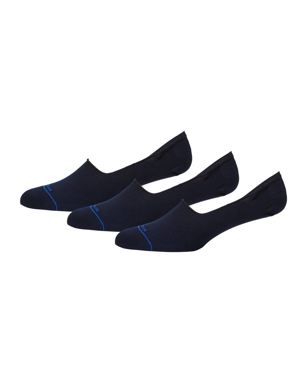 Marcoliani Men's Invisible 3-pack No-show Cotton Socks In Black