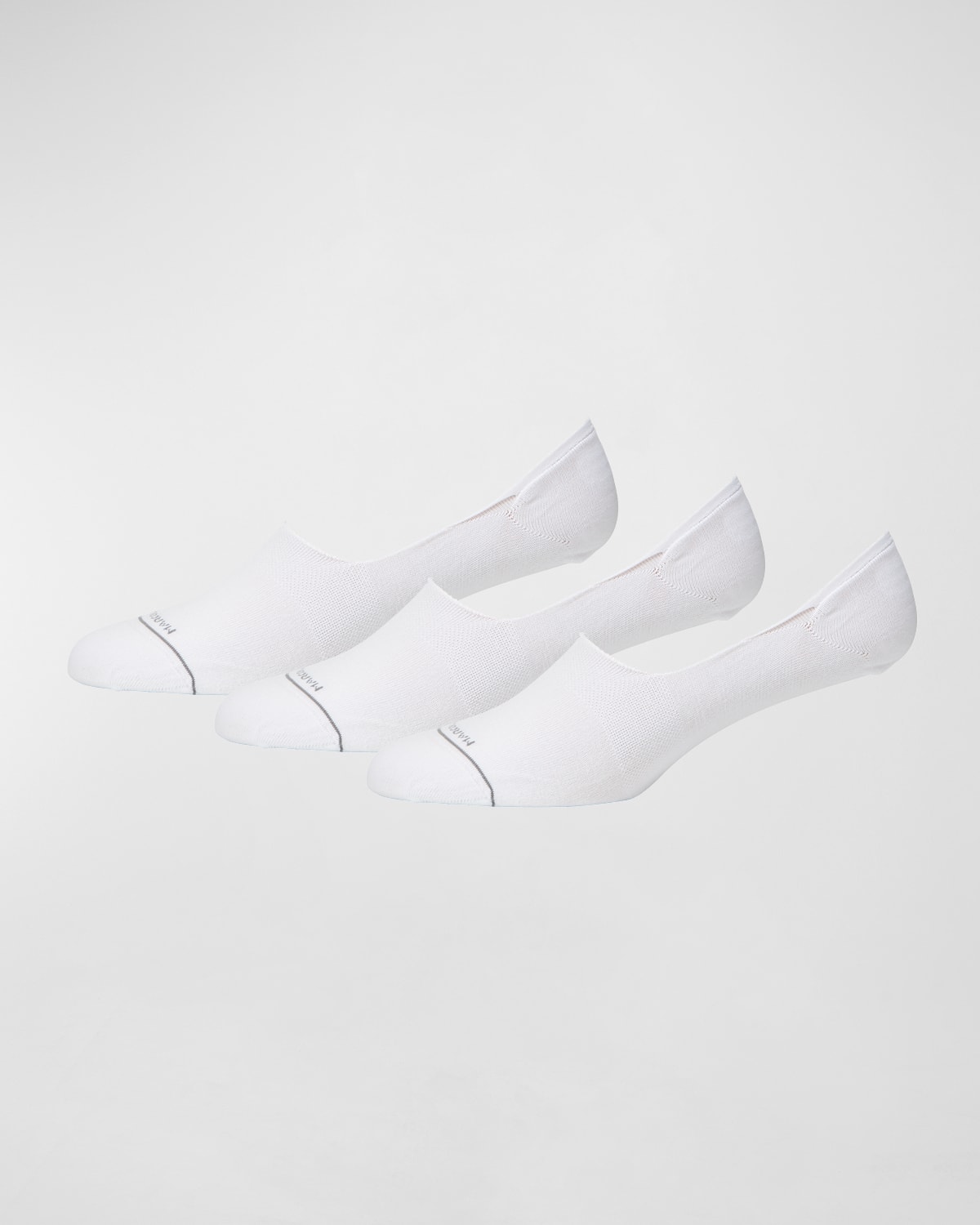 Marcoliani Men 's Invisible Touch 3-Pack No-Show Cotton Socks