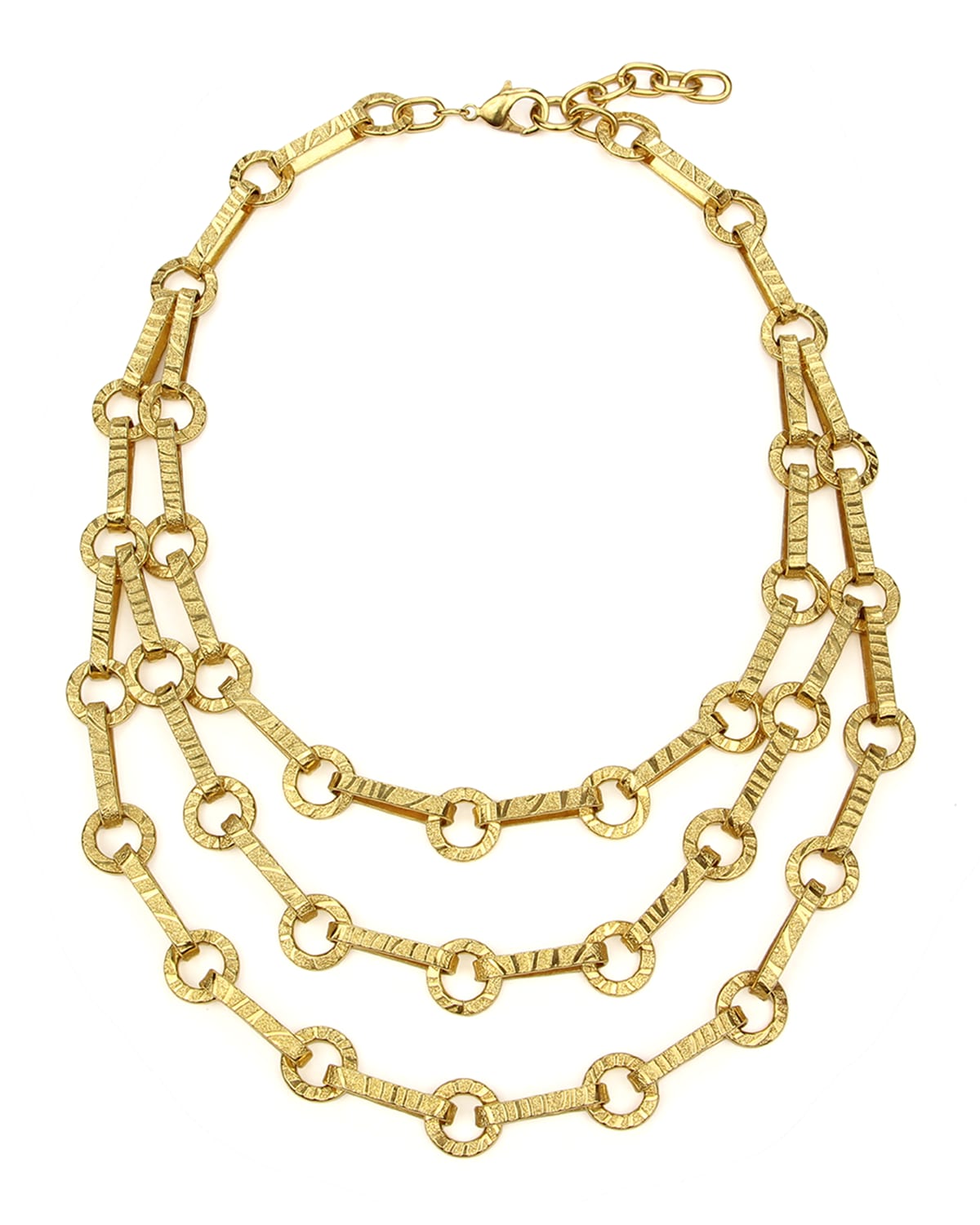 Ben-amun Textured 3-row Necklace