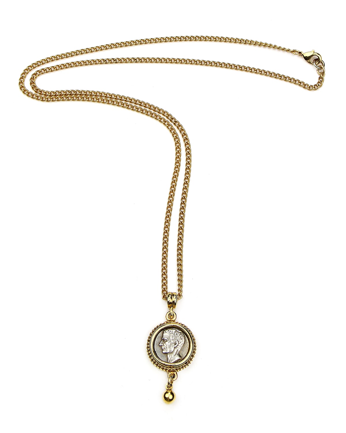 Ben-amun Two-tone Coin Pendant Necklace