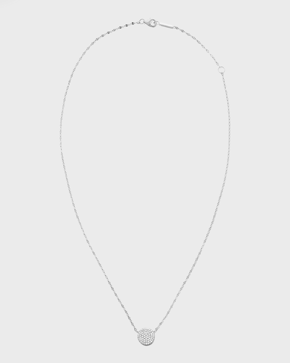 Lana 14k Diamond Pave Disc Pendant Necklace In White/gold