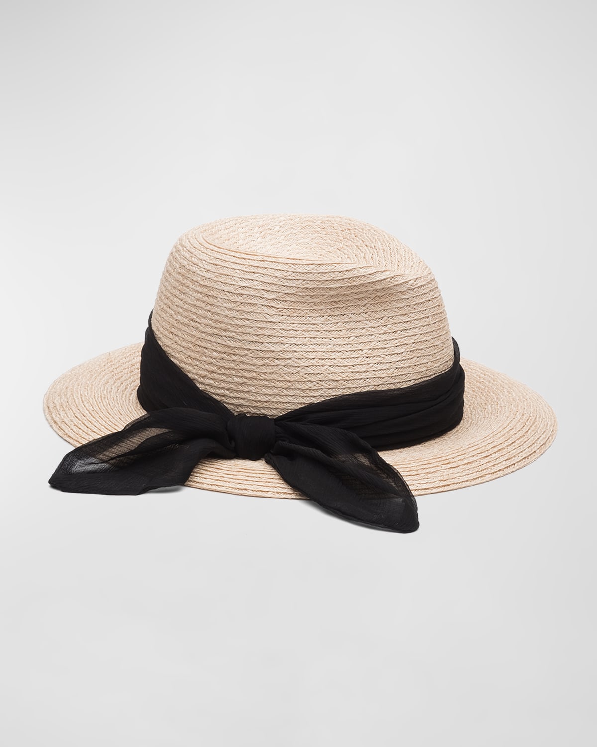 Shop Eugenia Kim Lillian Woven Fedora Hat W/ Scarf Band In Beige