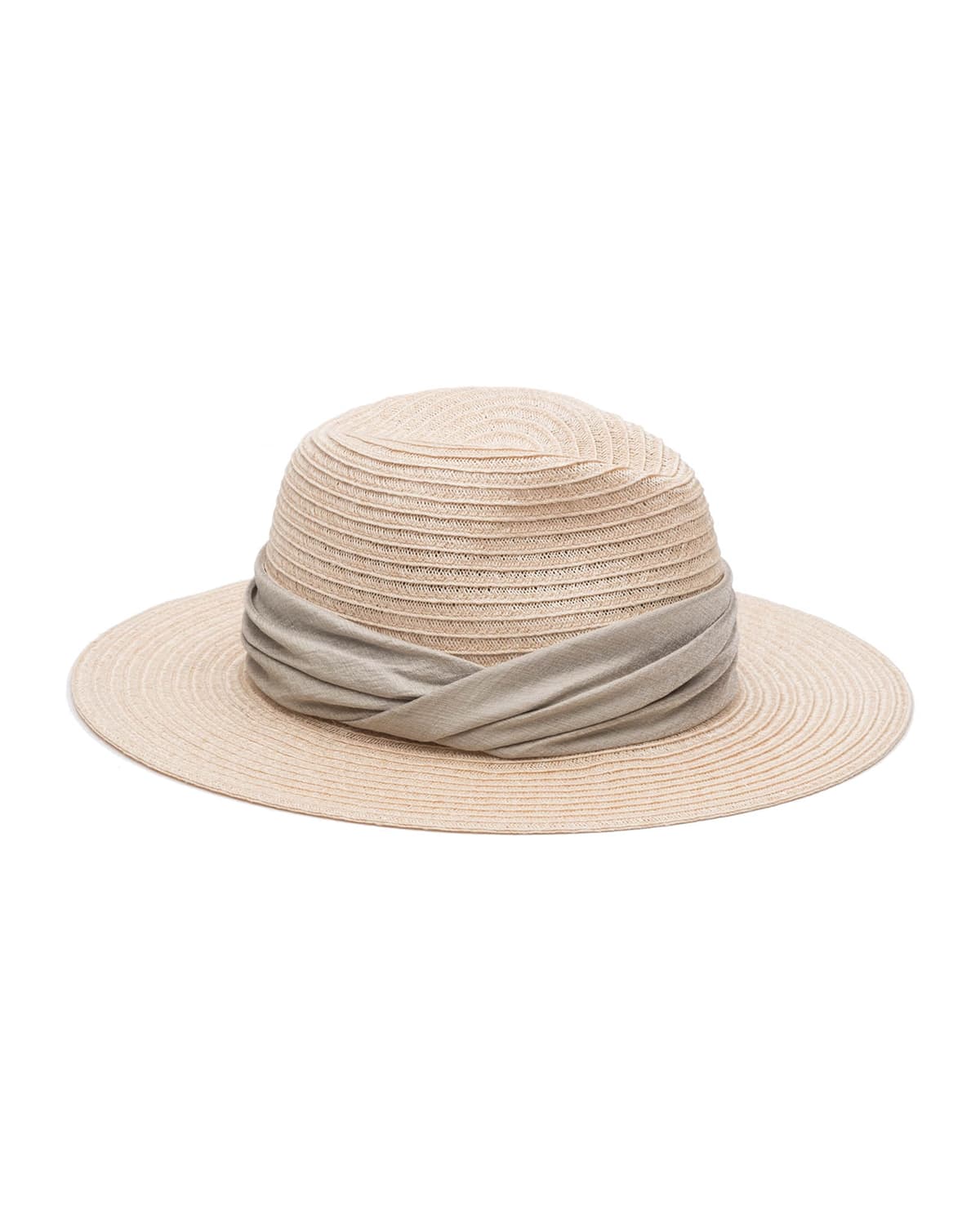 Courtney Woven Fedora Hat w/ Scarf Band