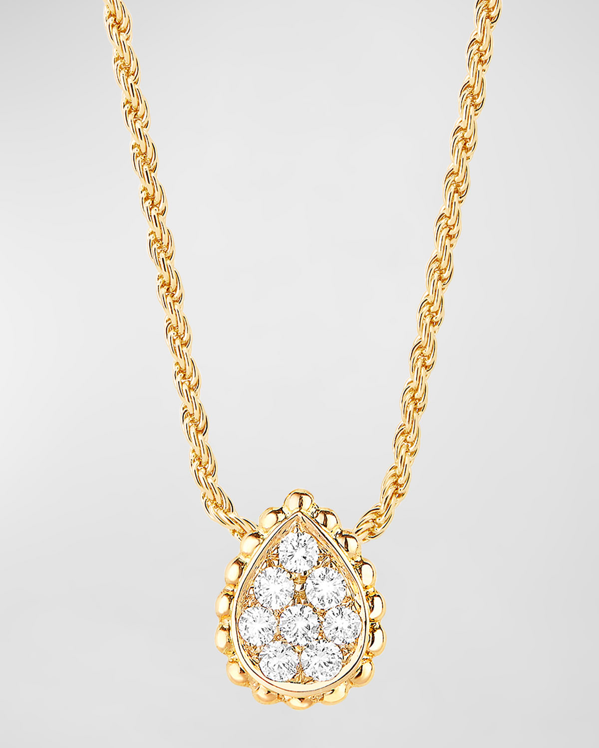 Yellow Gold Serpent Boheme Extra-Small 8-Diamond Pendant Necklace