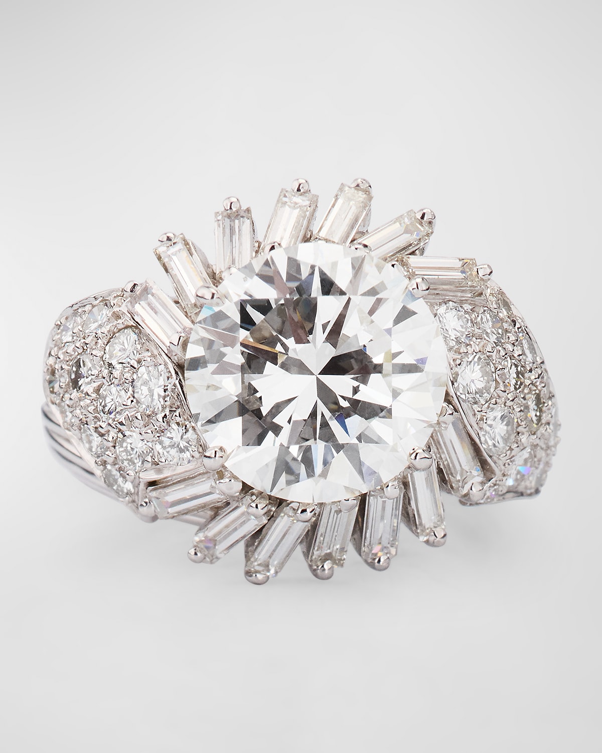 Estate Webb Platinum Diamond Twist Ring, Size 6.75