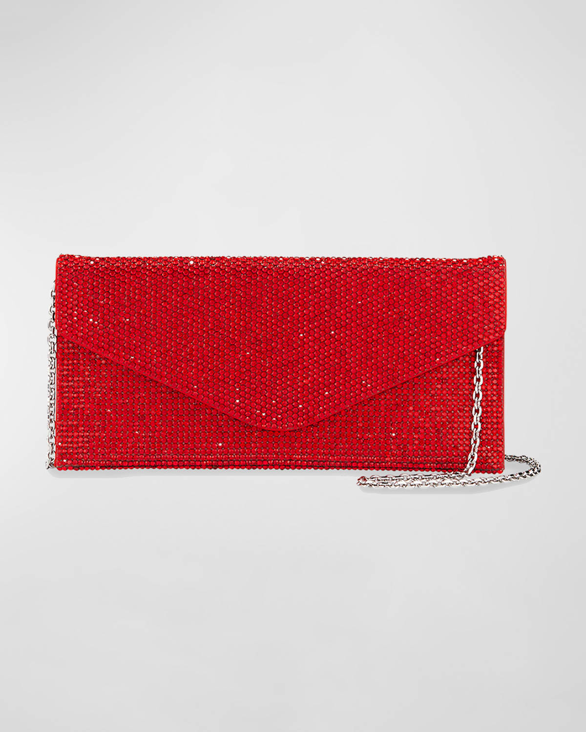 Judith Leiber Envelope Beaded Clutch Bag In Light Siam