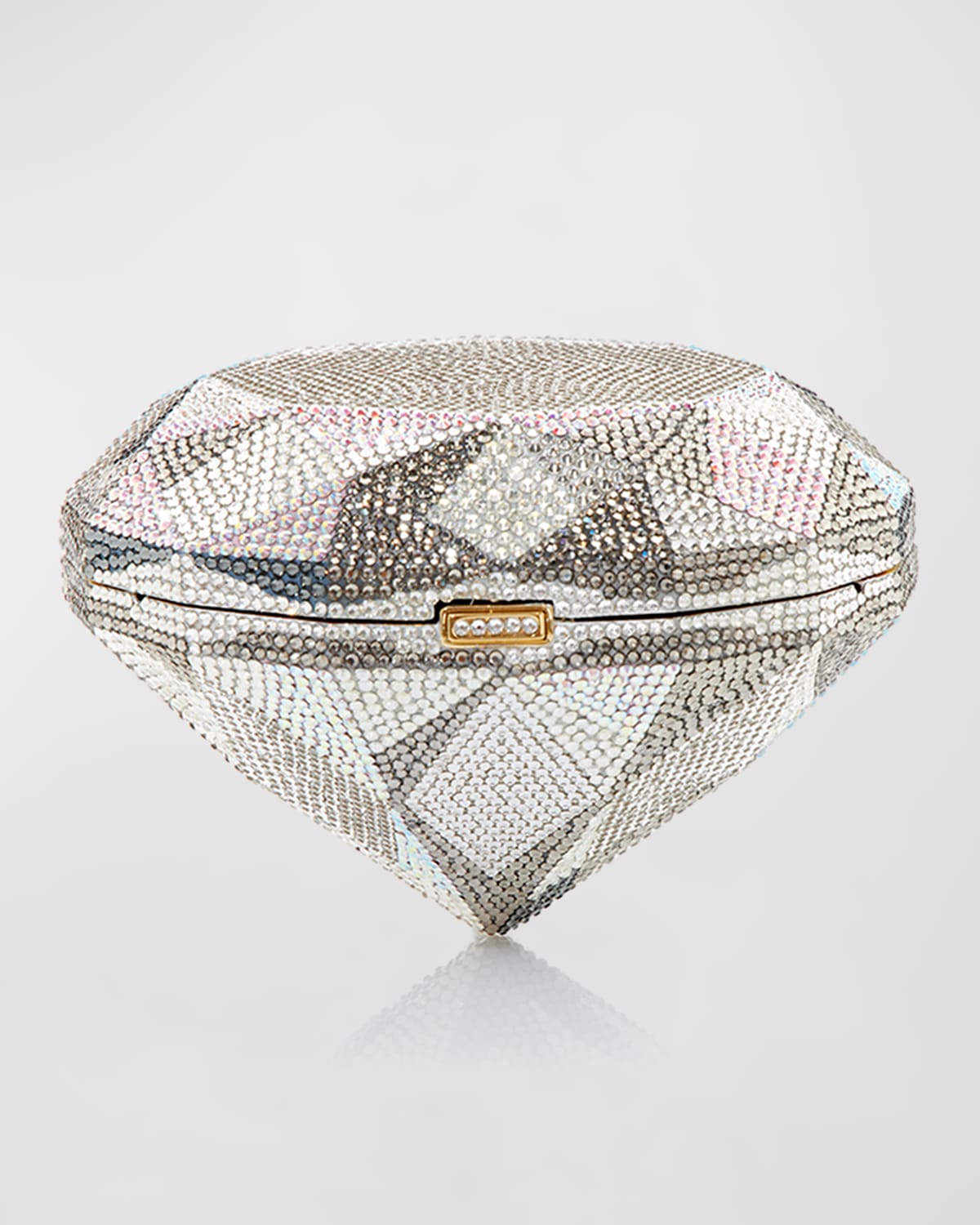 Judith Leiber Couture Lamour Petite Coeur Heart Clutch in Silver Rhine