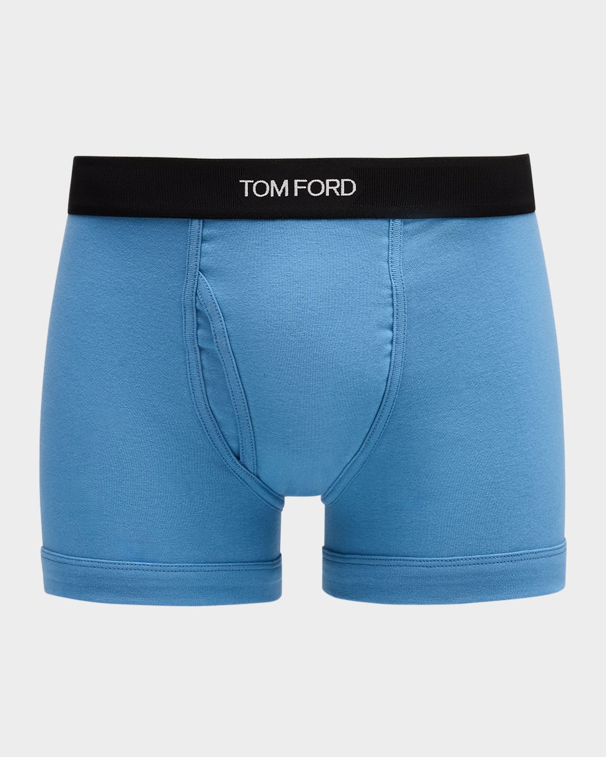 Tom Ford Cotton Blend Boxer Briefs In Mid Blue