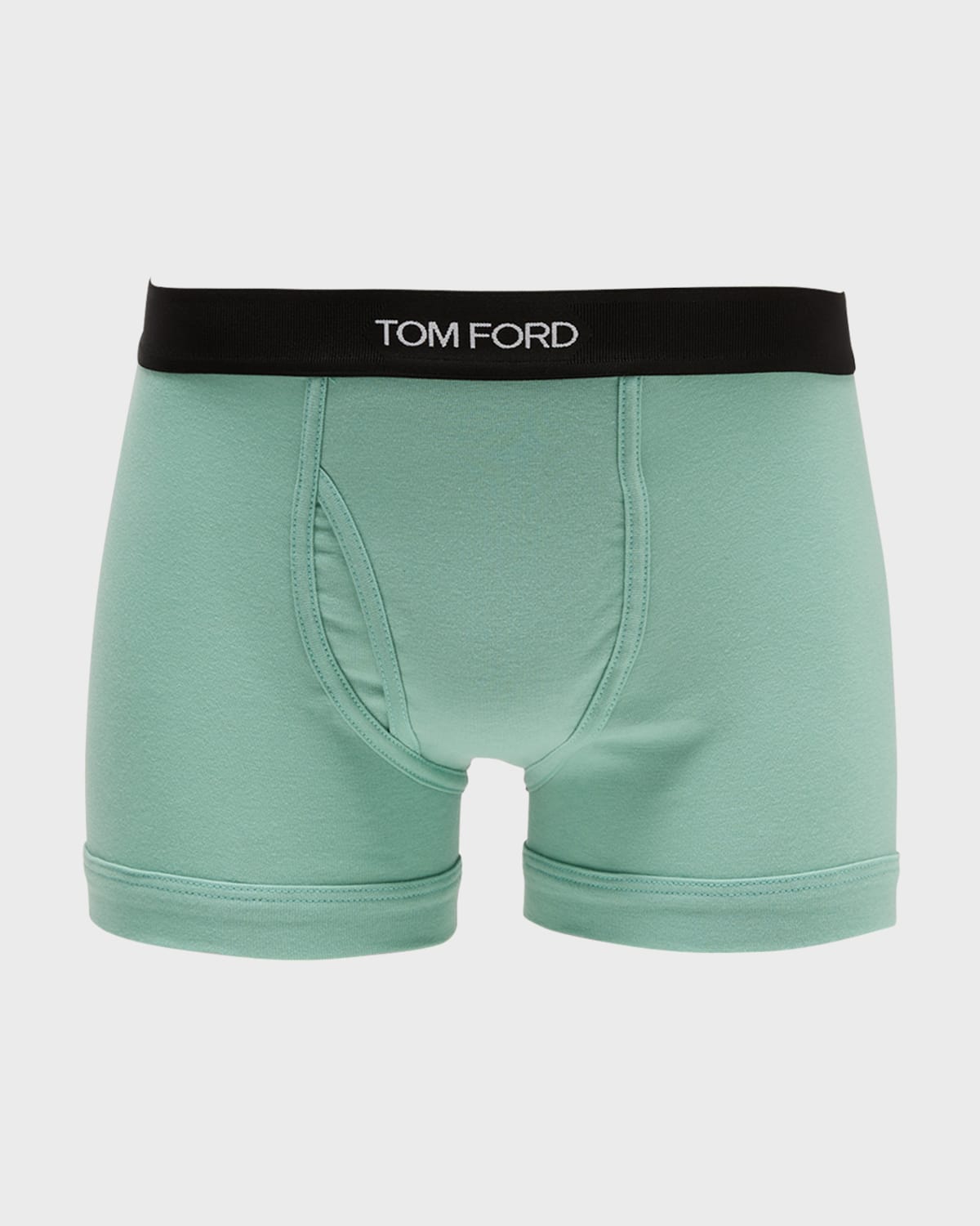 Tom Ford Powder Blue Stretch Cotton Boxer In Pale Mint