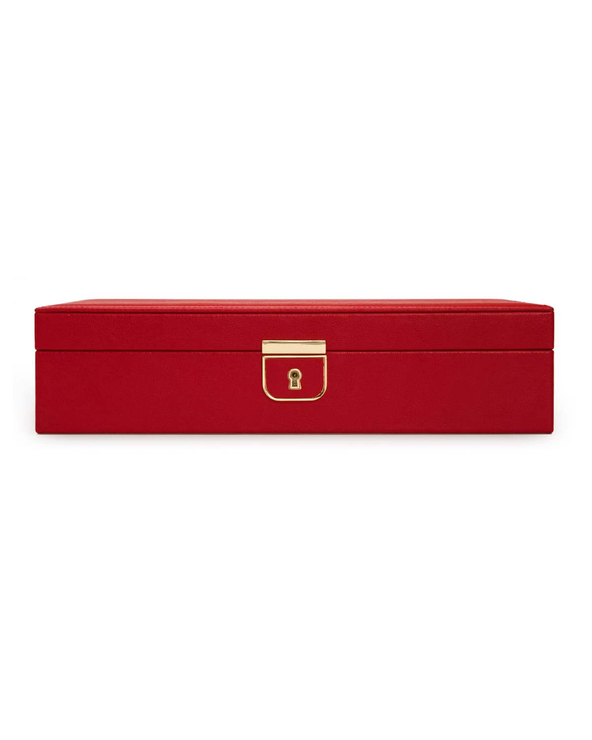 Shop Wolf Palermo Medium Flat Jewelry Box In Red