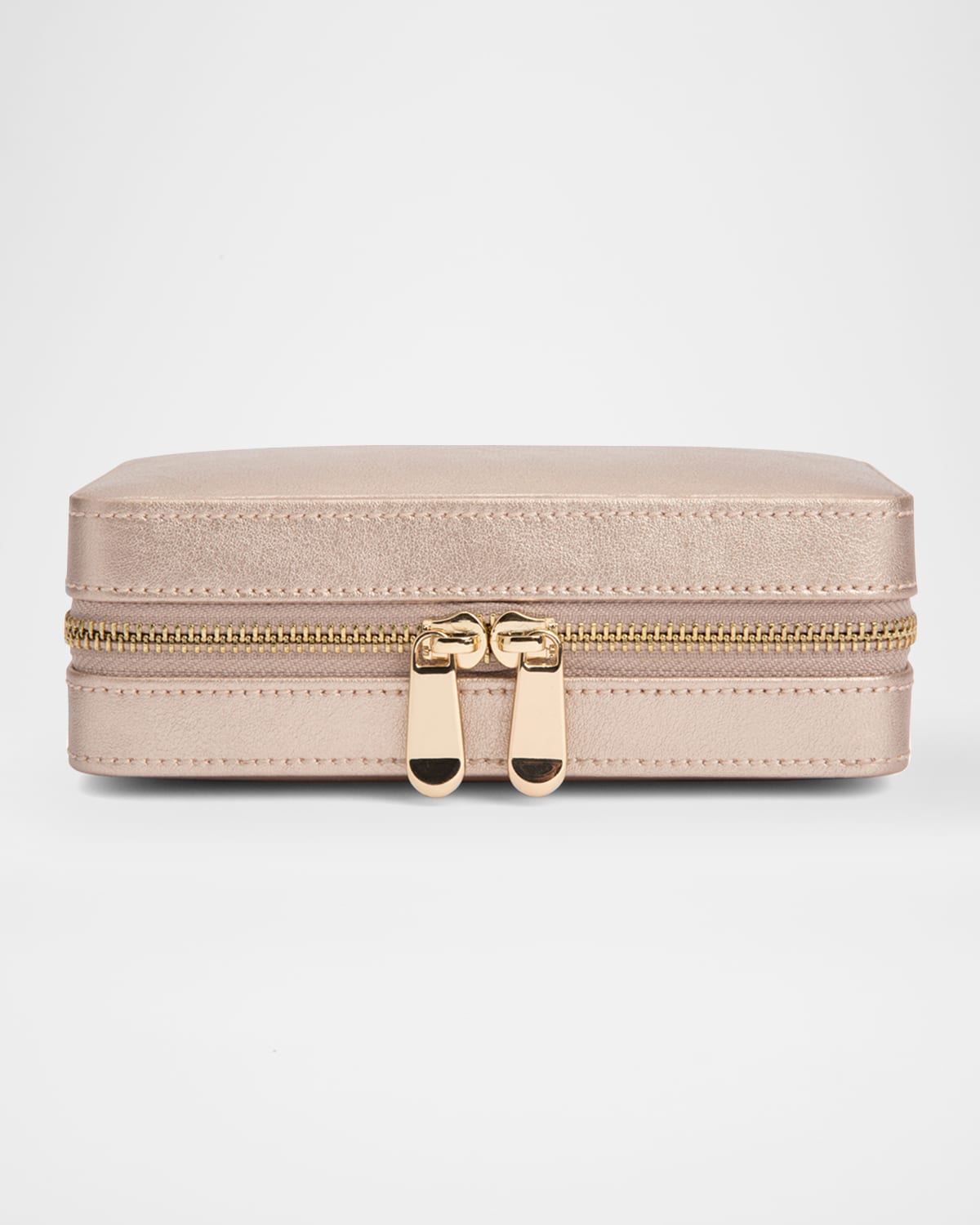 Wolf Palermo Zip Jewelry Case - Metallic In Rose
