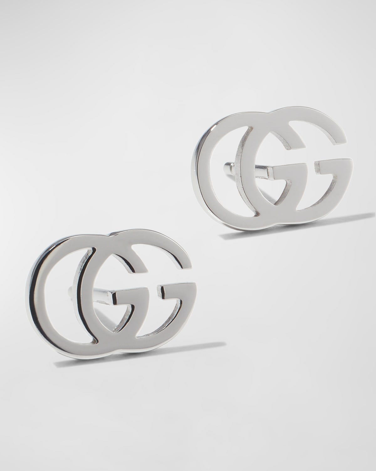 Gucci 18k Gold Running G Stud Earrings