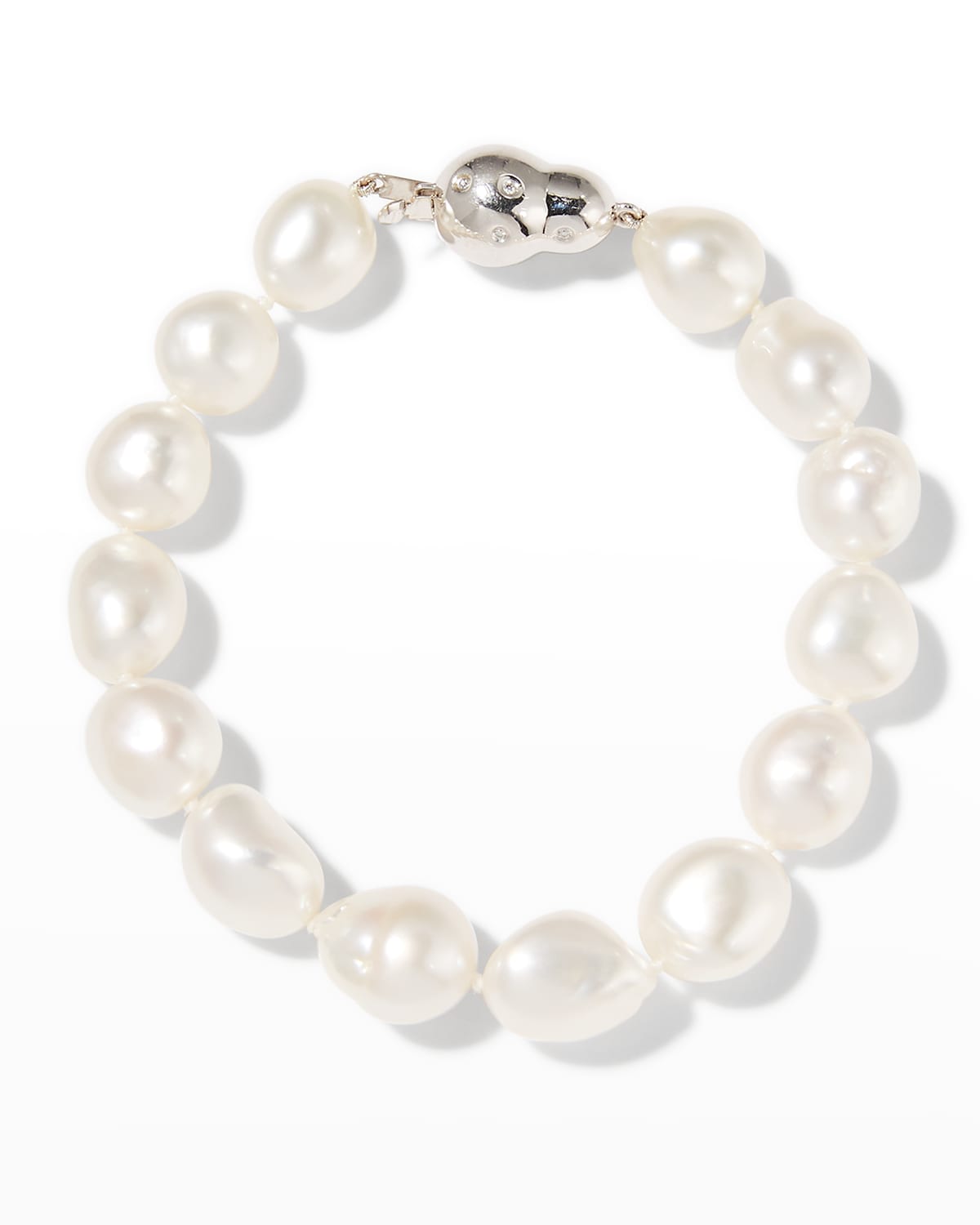 Assael 18K White Gold South Sea Baroque Pearl Bracelet