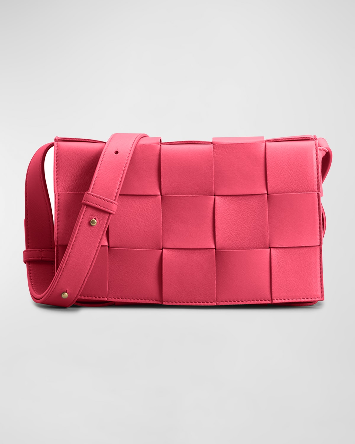 Bottega Veneta The Cassette Intrecciato Crossbody Bag In 6419 Cranberry-si
