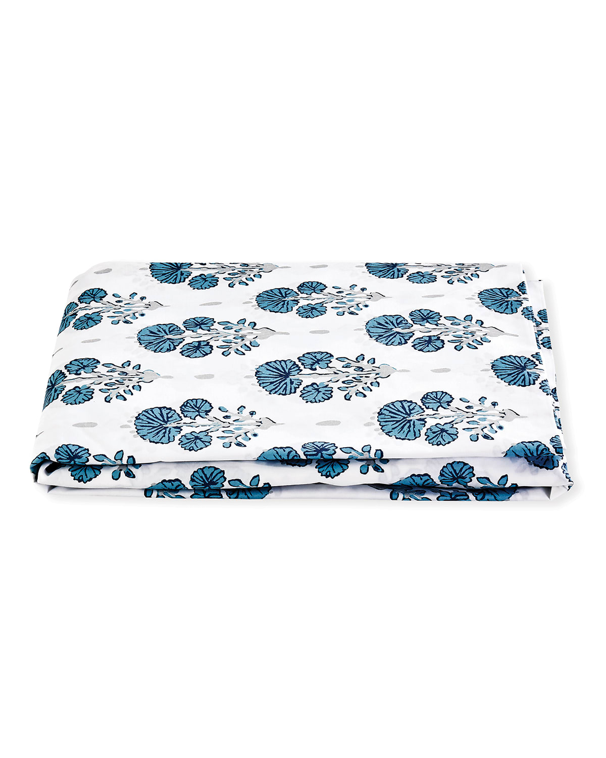 Matouk Joplin King Fitted Sheet In Mineral Blue