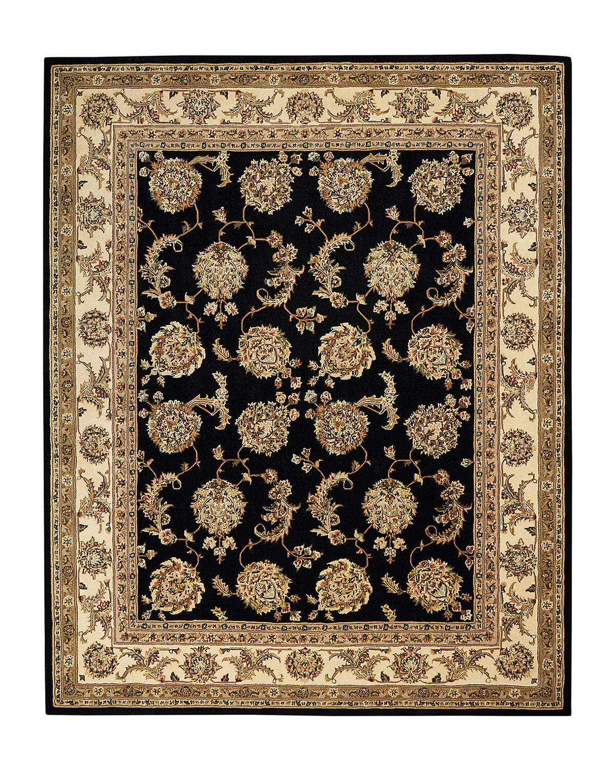 Nourcouture Brie Hand-tufted Rug, 7' X 12' In Black