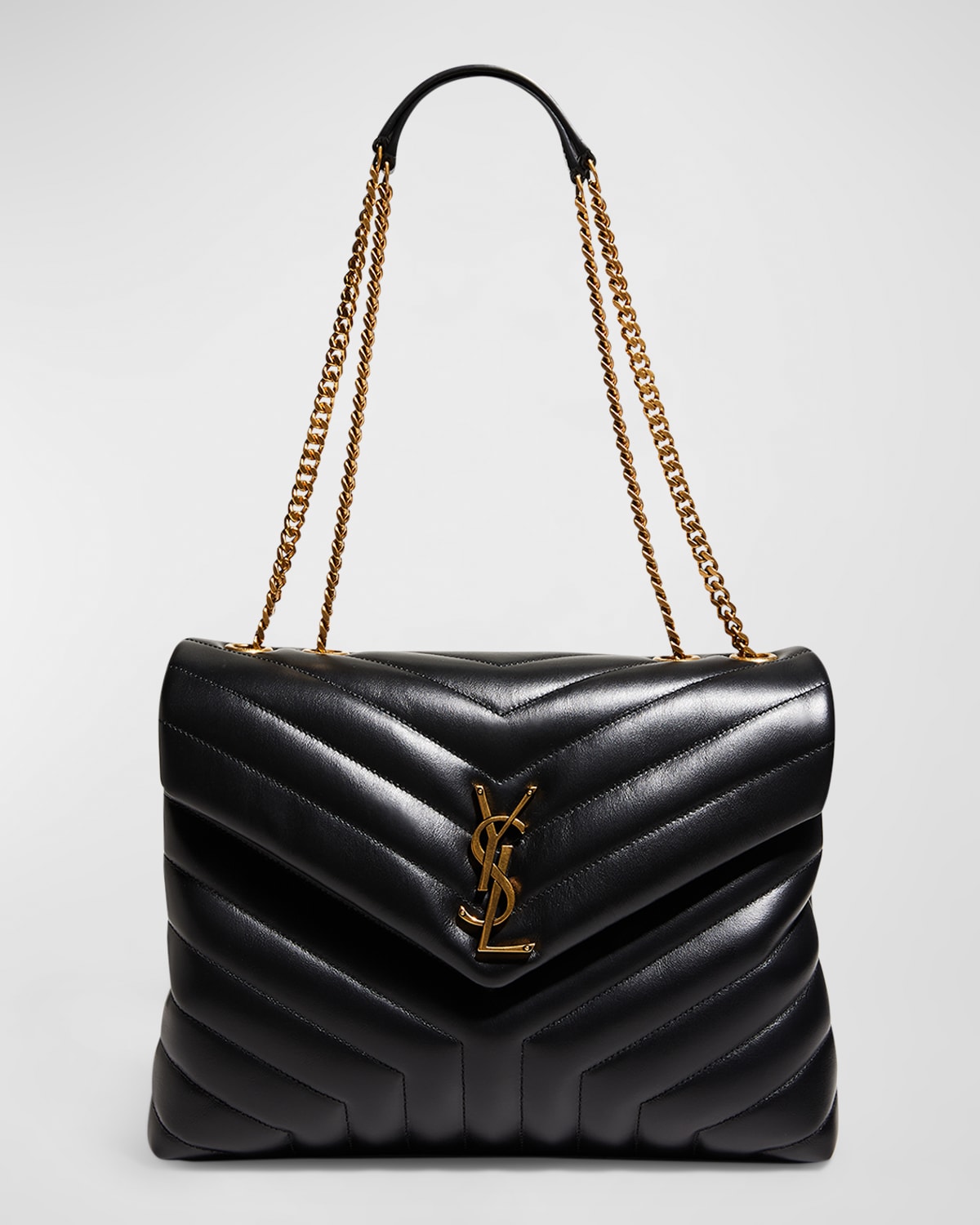 Saint Laurent Kate YSL Flap Leather Chain Shoulder Bag Deep Marine