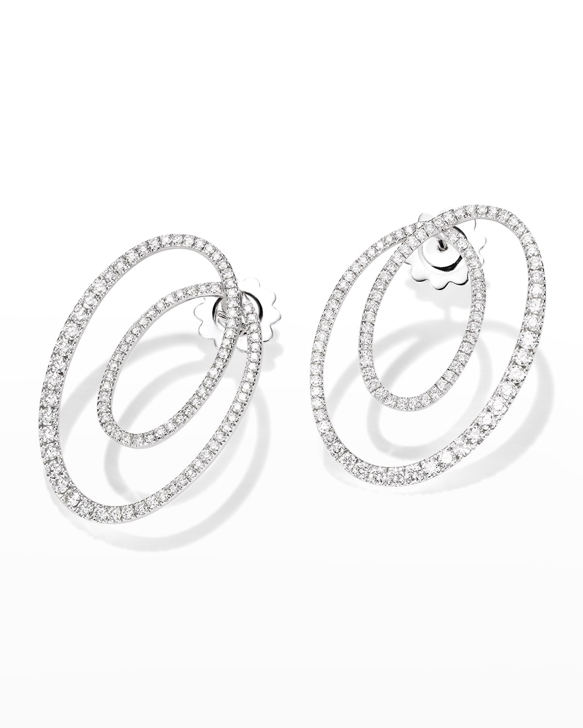 Mattioli Chips Earrings in White Gold and Diamonds