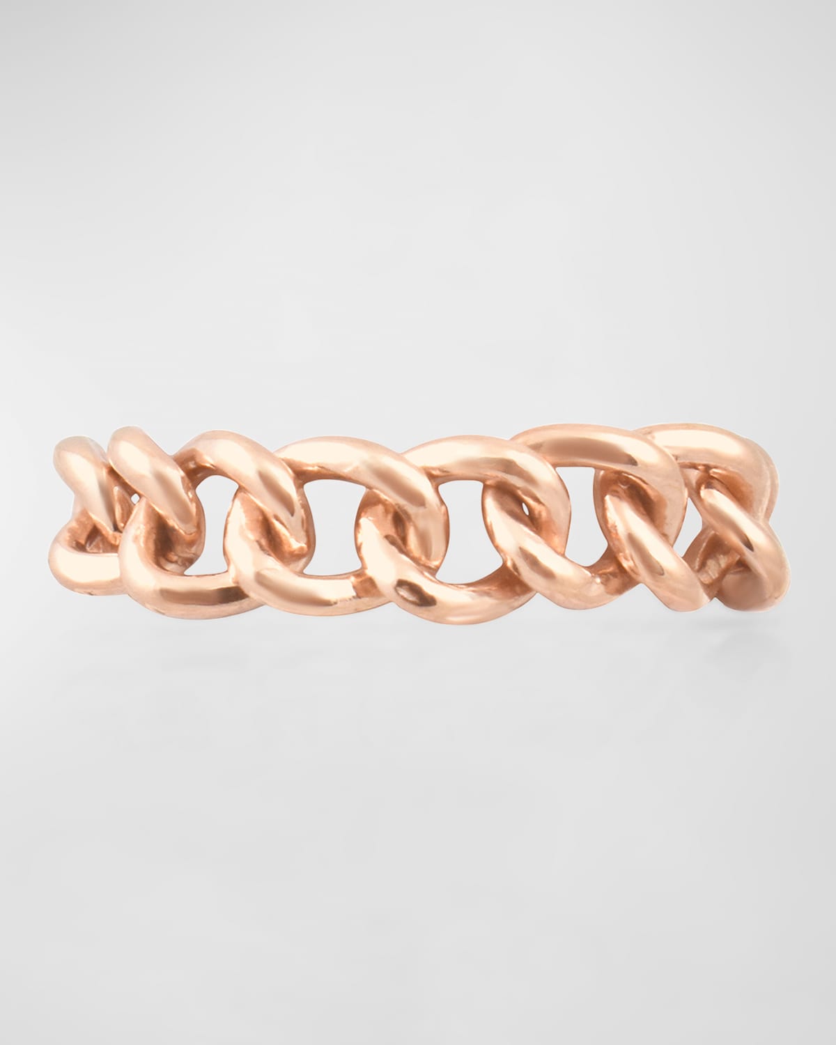 Misfit 14k Rose Gold Chain Ring, Size 7