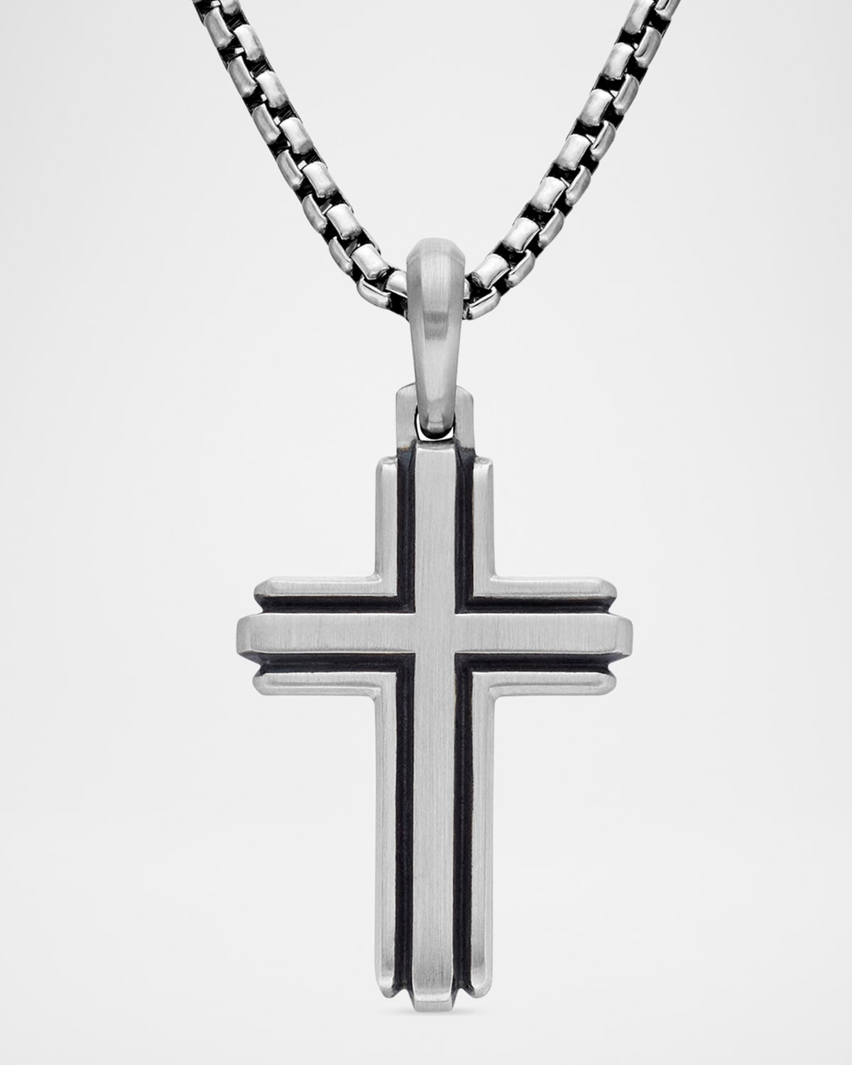 David Yurman Men's Deco Silver Cross Enhancer