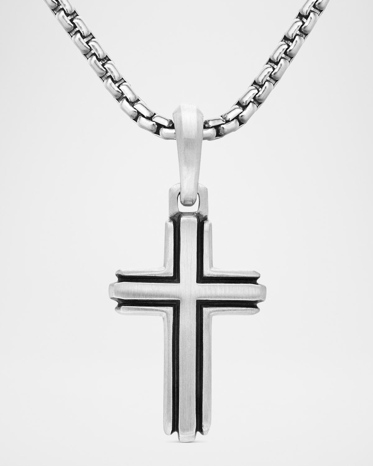 Men's Deco Cross Pendant Enhancer