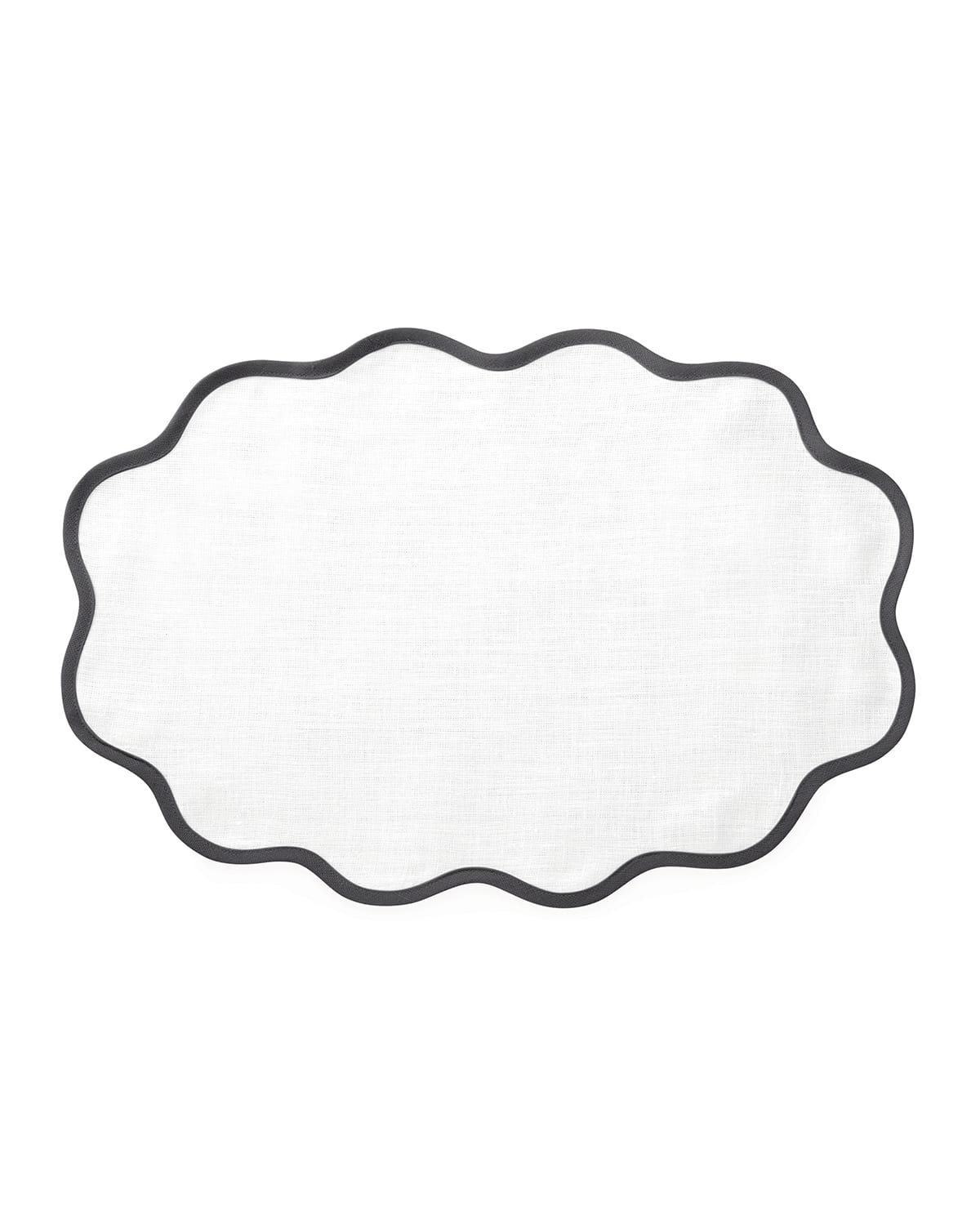 Matouk Casual Couture Scallop Placemats, Set Of 4 In Skyblue