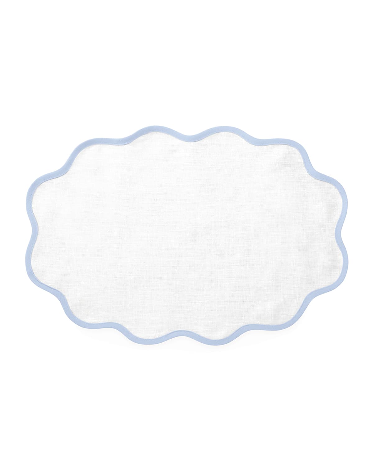 Matouk Casual Couture Scallop Placemats, Set Of 4 In Ice Blue