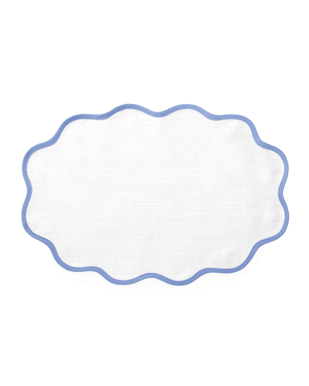 Shop Matouk Casual Couture Scallop Placemats, Set Of 4 In Sky Blue