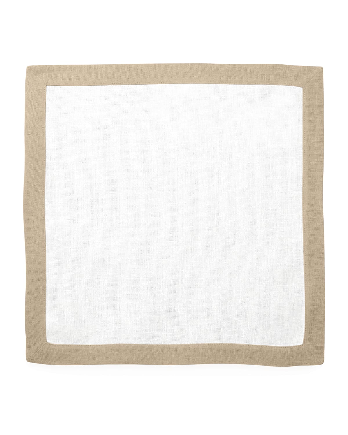 Shop Matouk Casual Couture Boarder Square Placemats, Set Of 4 In Oat