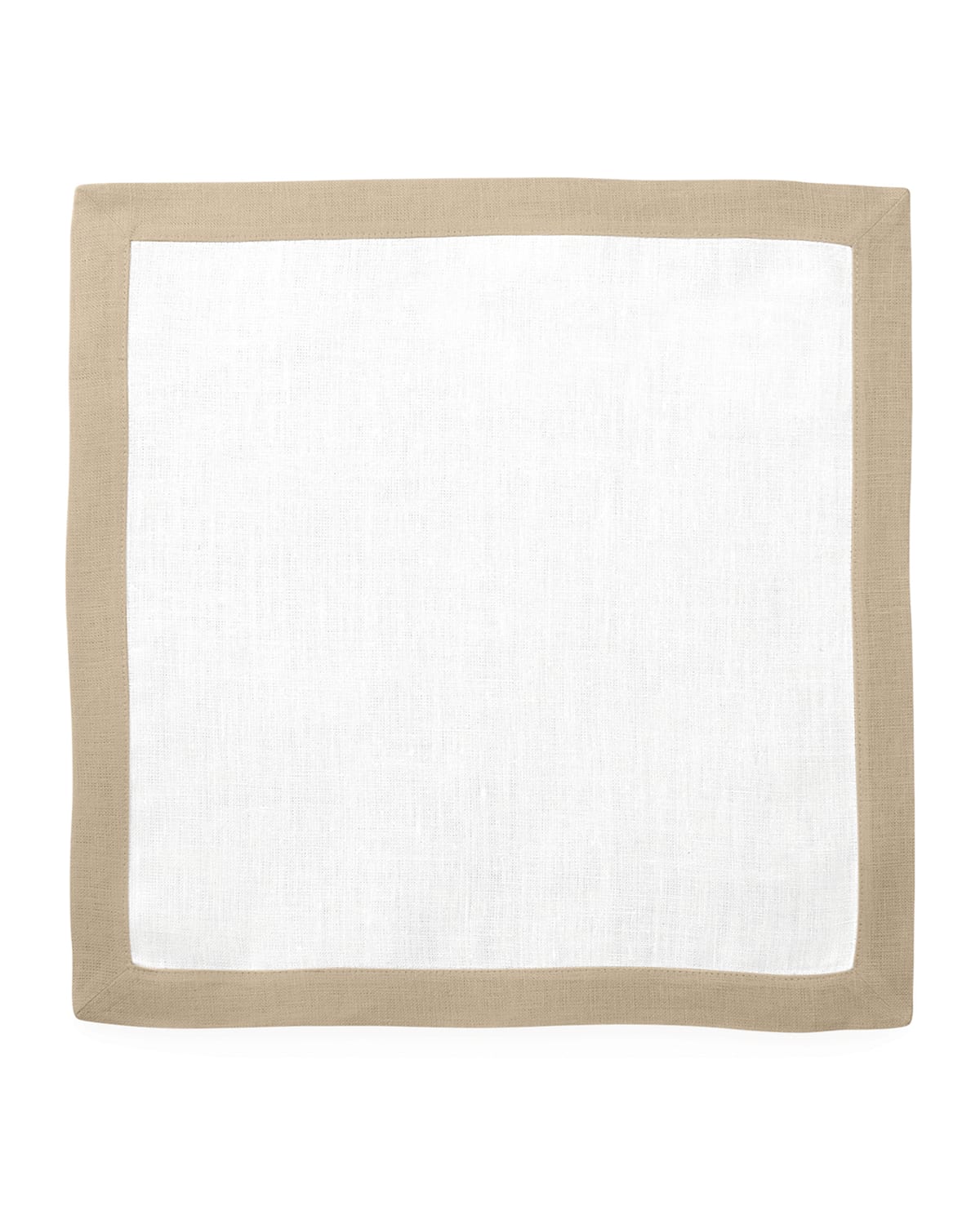 Matouk Casual Couture Boarder Square Placemats, Set Of 4 In Oat