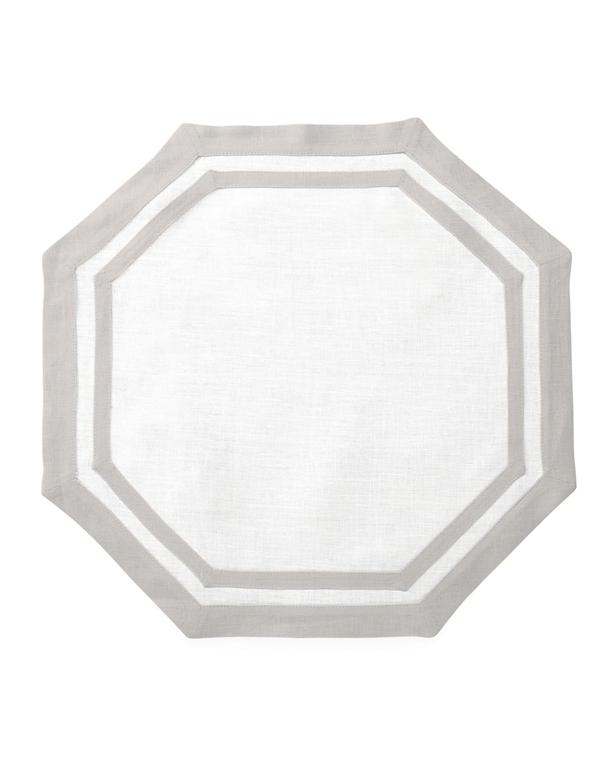Shop Matouk Casual Couture Octagon Placemats, Set Of 4 In Classic Grey