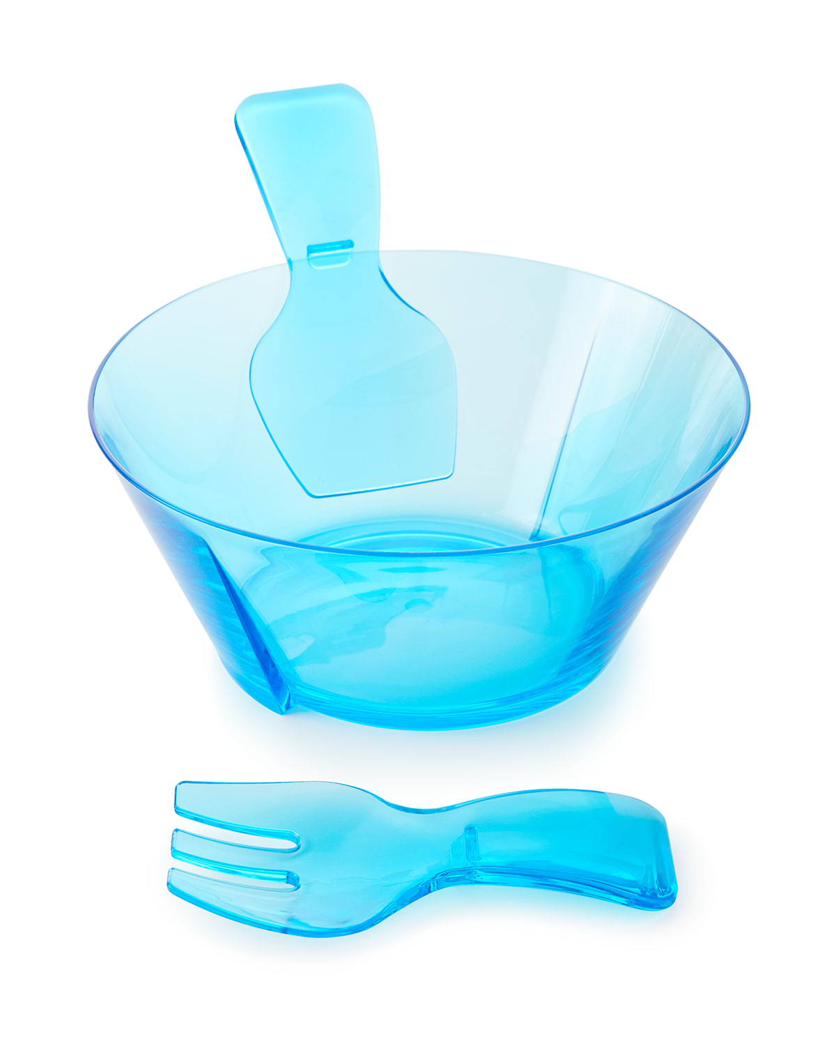 Shop Mario Luca Giusti Salad Bowl With Servers In Turquoise