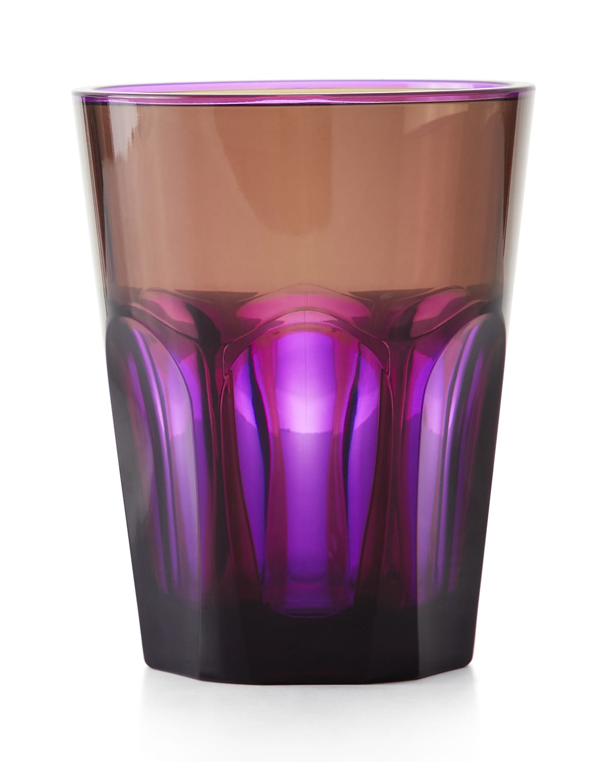 Mario Luca Giusti Double Face Acrylic Tumbler Glass In Purple