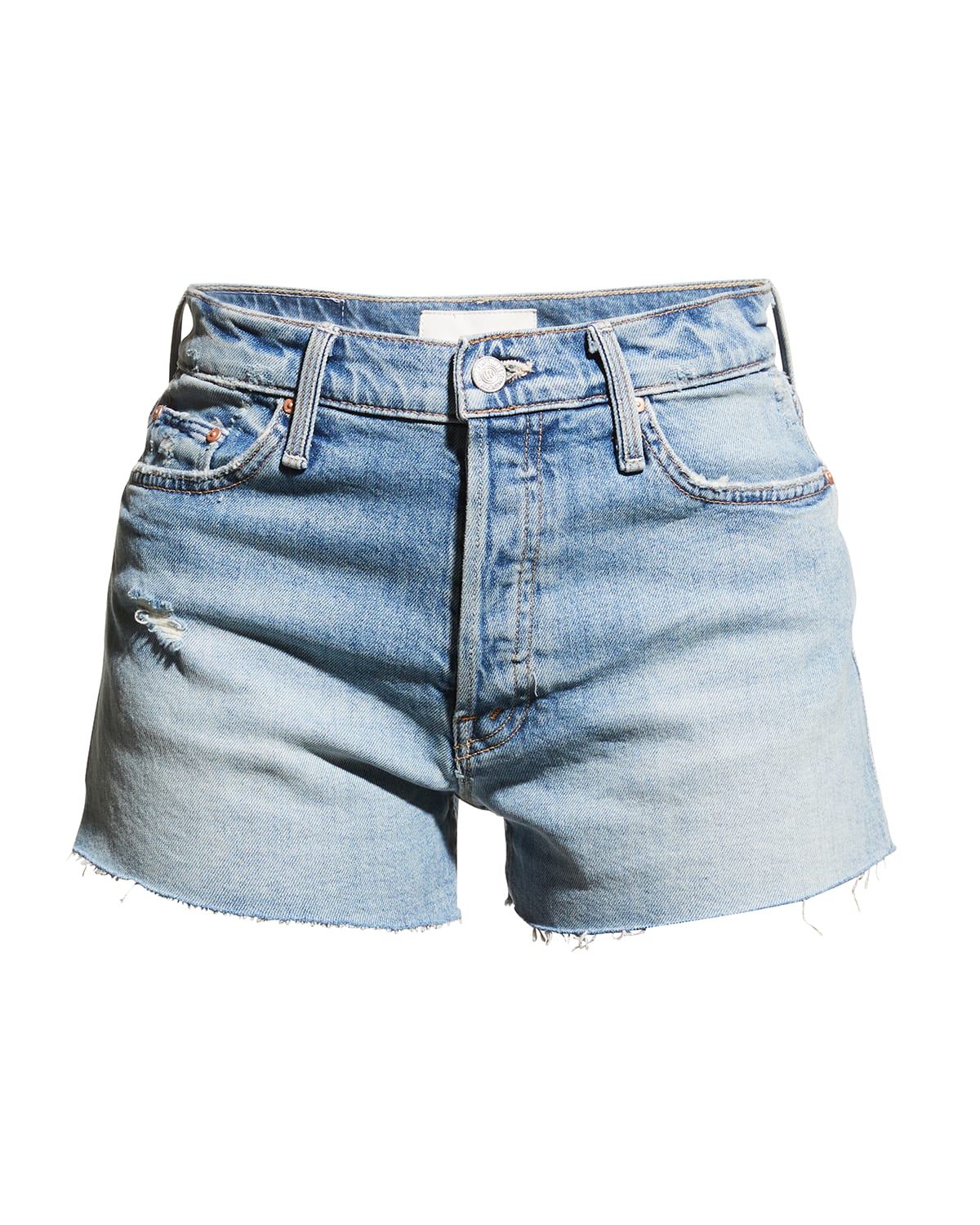 Mother The Tomcat Kick Fray Denim Shorts In True Confessions