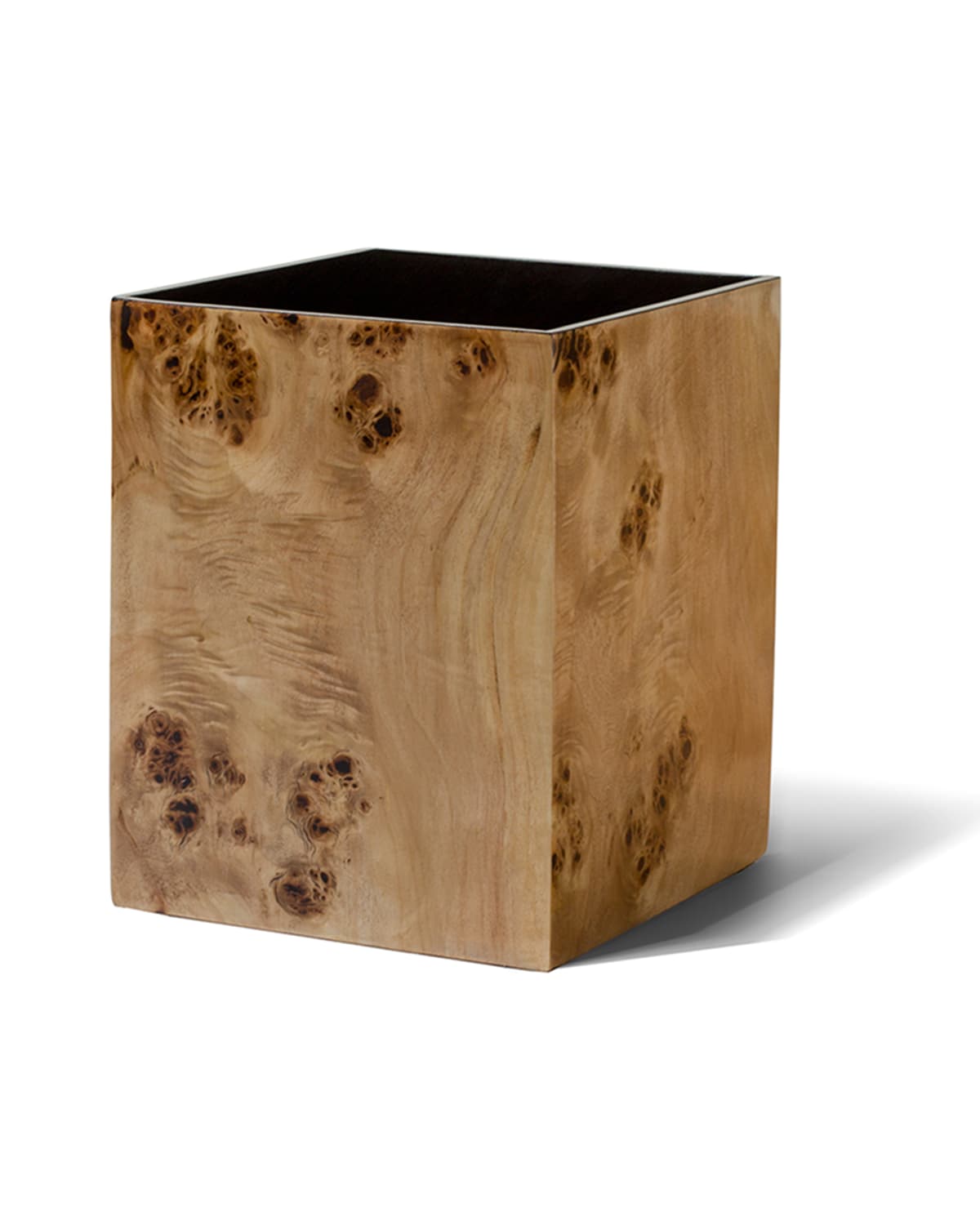 Ladorada Burl Veneer Wastebasket In Burl