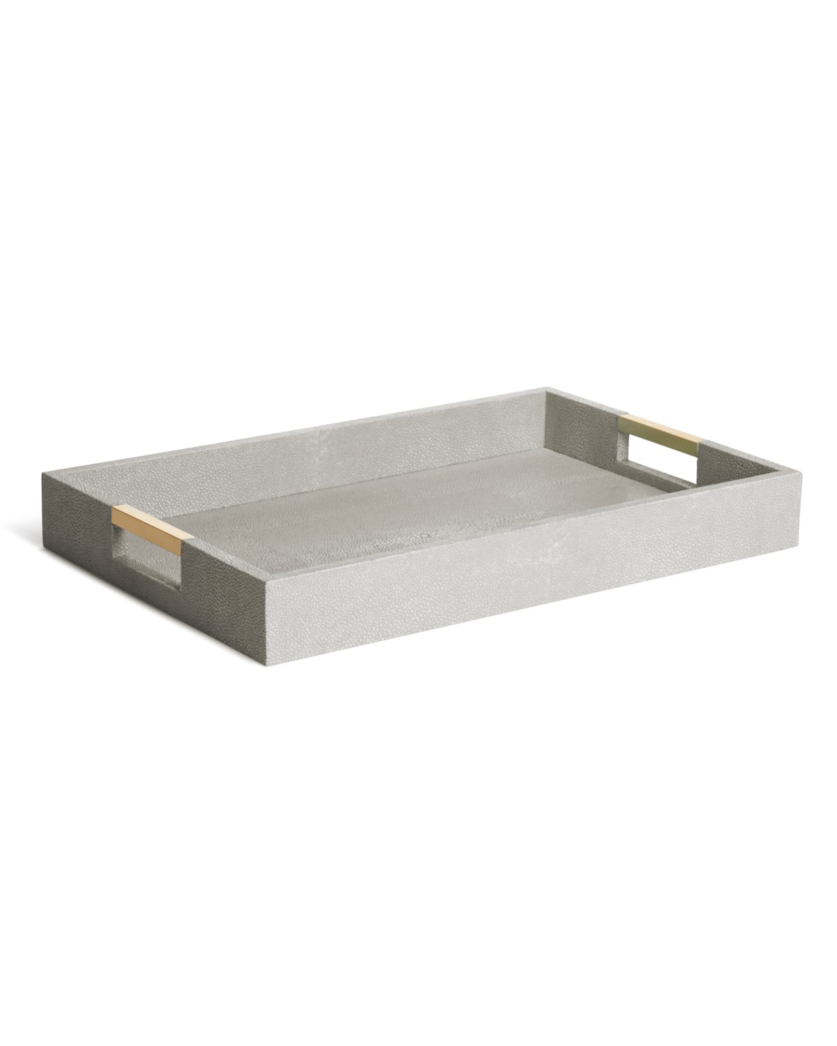 Shop Aerin Modern Shagreen Desk Tray In Dove