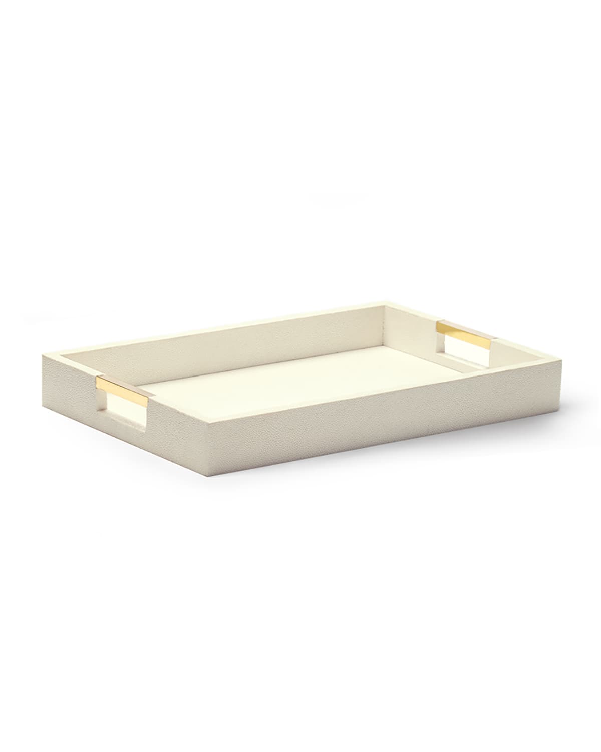 Shop Aerin Modern Shagreen Desk Tray In Cream