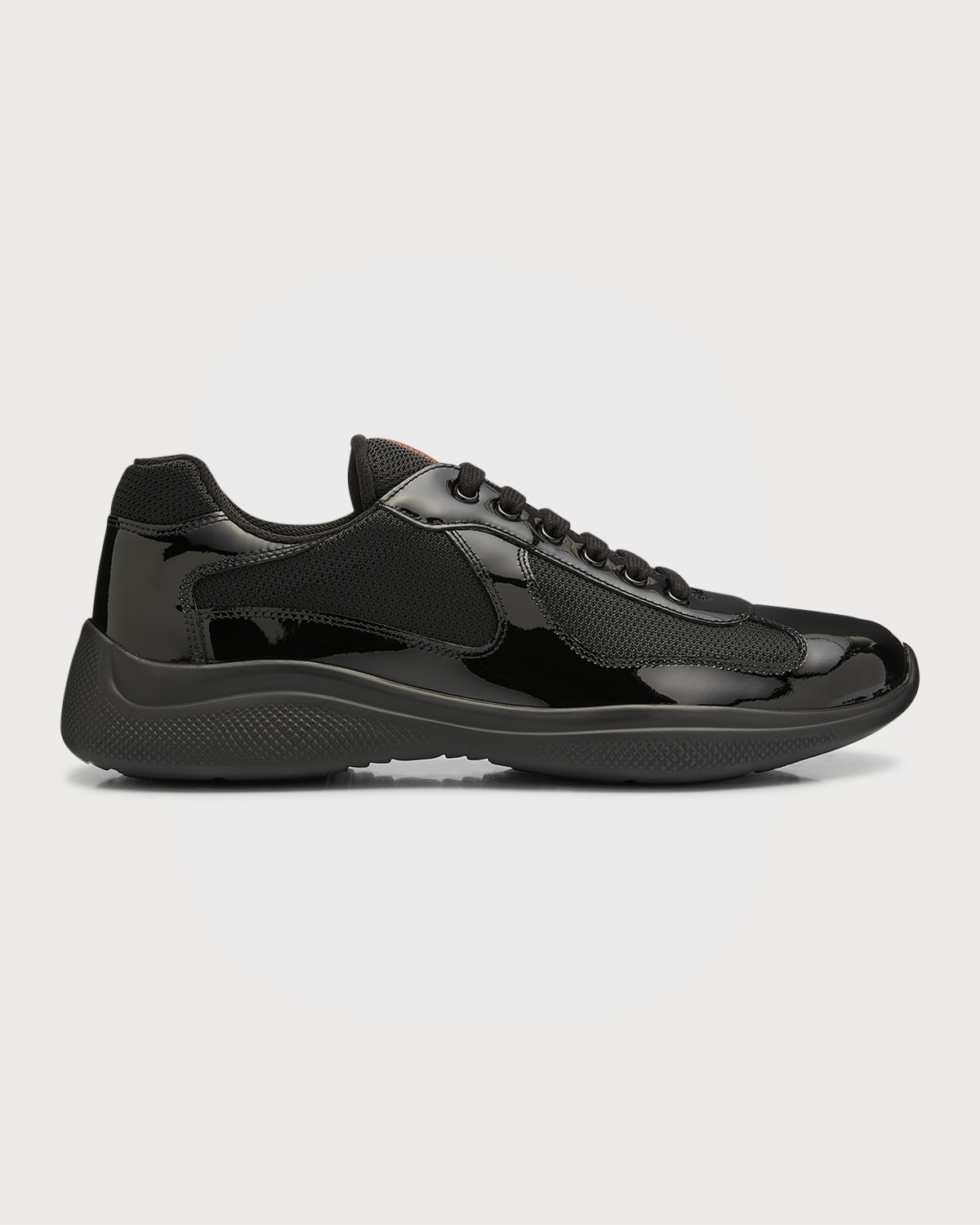 Prada Men's America's Cup Patent Leather Patchwork Sneakers
