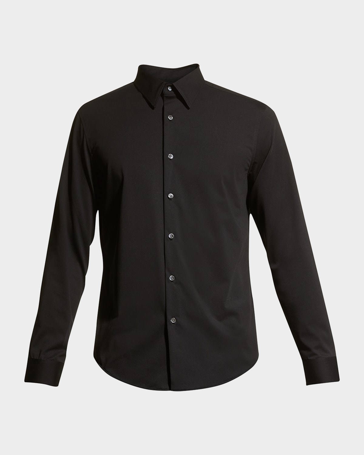 Shop Theory Men's Sylvain Shirt In Structure Knit In Black