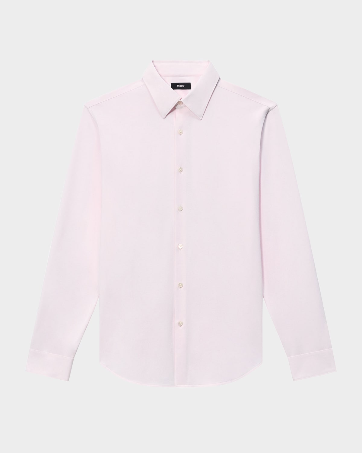 Theory Sylvain Nd Structure Knit Button-up Shirt In Dogwood