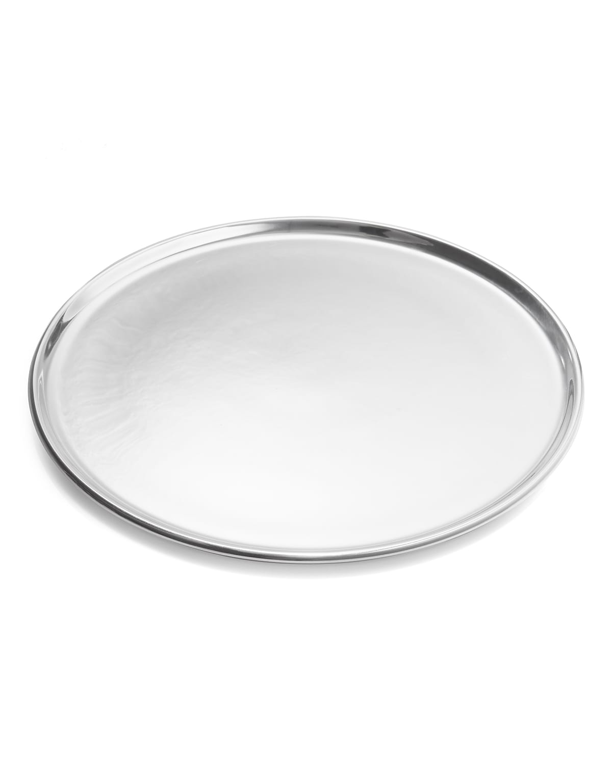 Shop Nambe Classic Round Tray In Silver