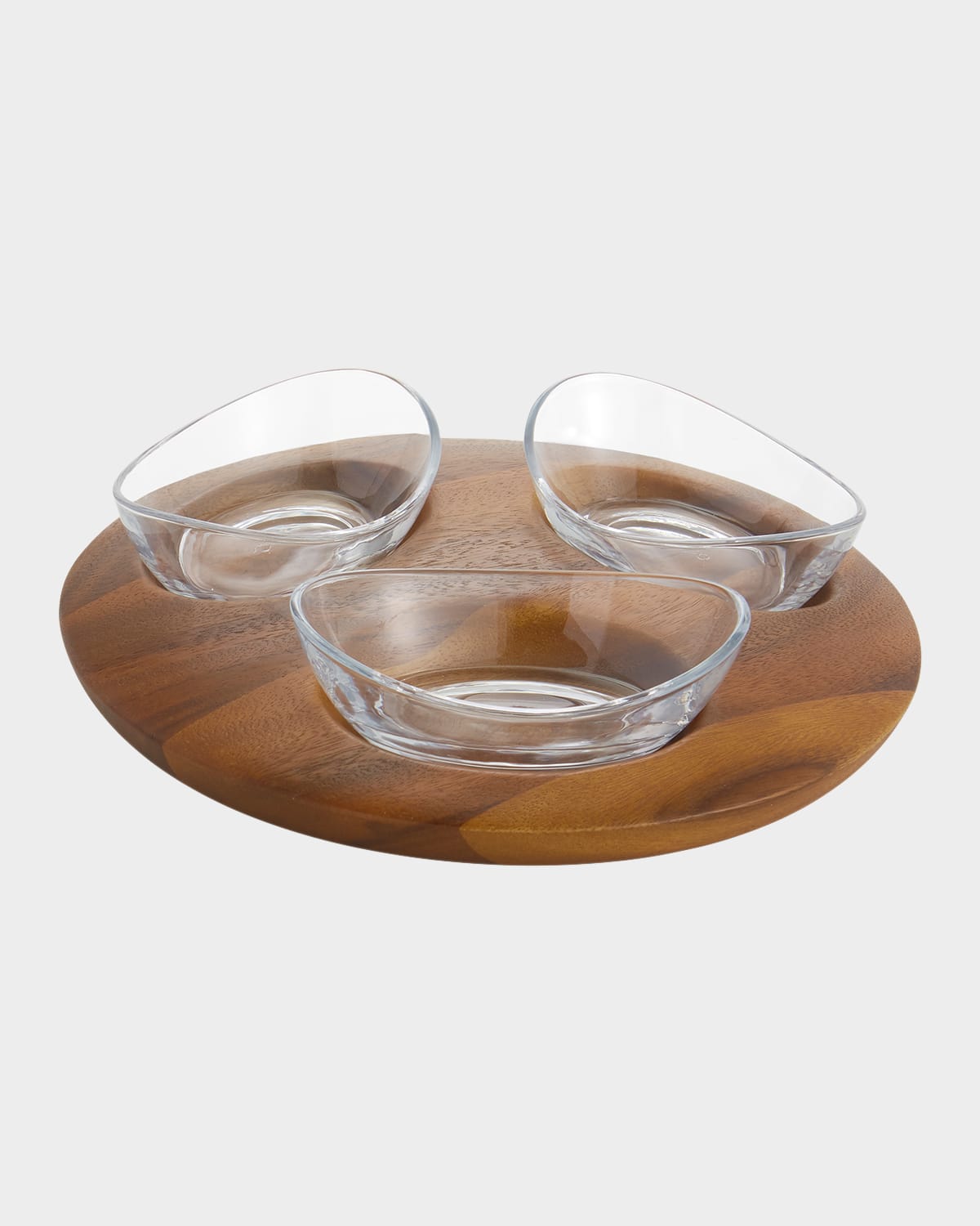 Shop Nambe Vie Triple Snack Platter In Brown