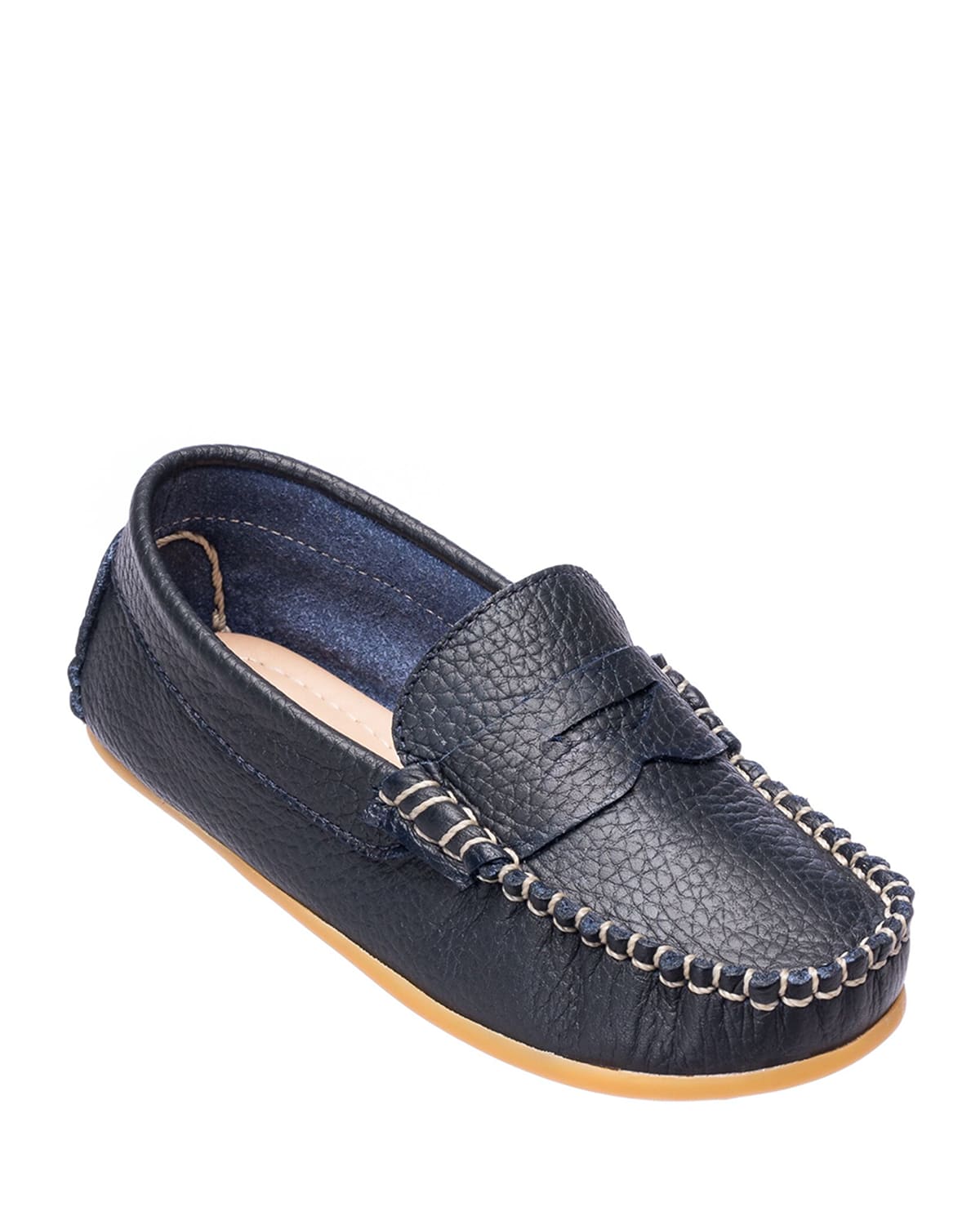 Shop Elephantito Boy's Alex Leather Driver Loafers, Toddler/kids In Apache