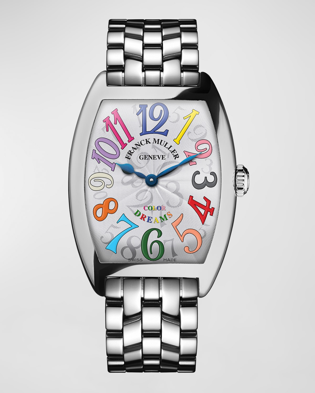 Franck Muller Cintree Curvex Bracelet Watch with Multicolor Hour Markers