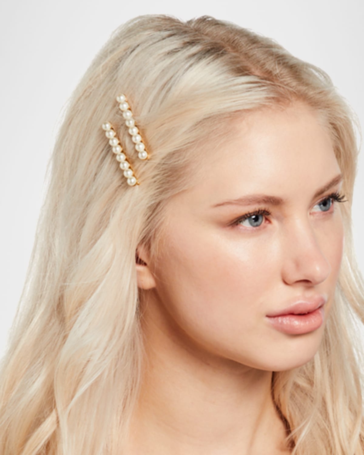 Jennifer Behr Gracie Glass Pearl Bobby Pins, Set Of 2 In Gold