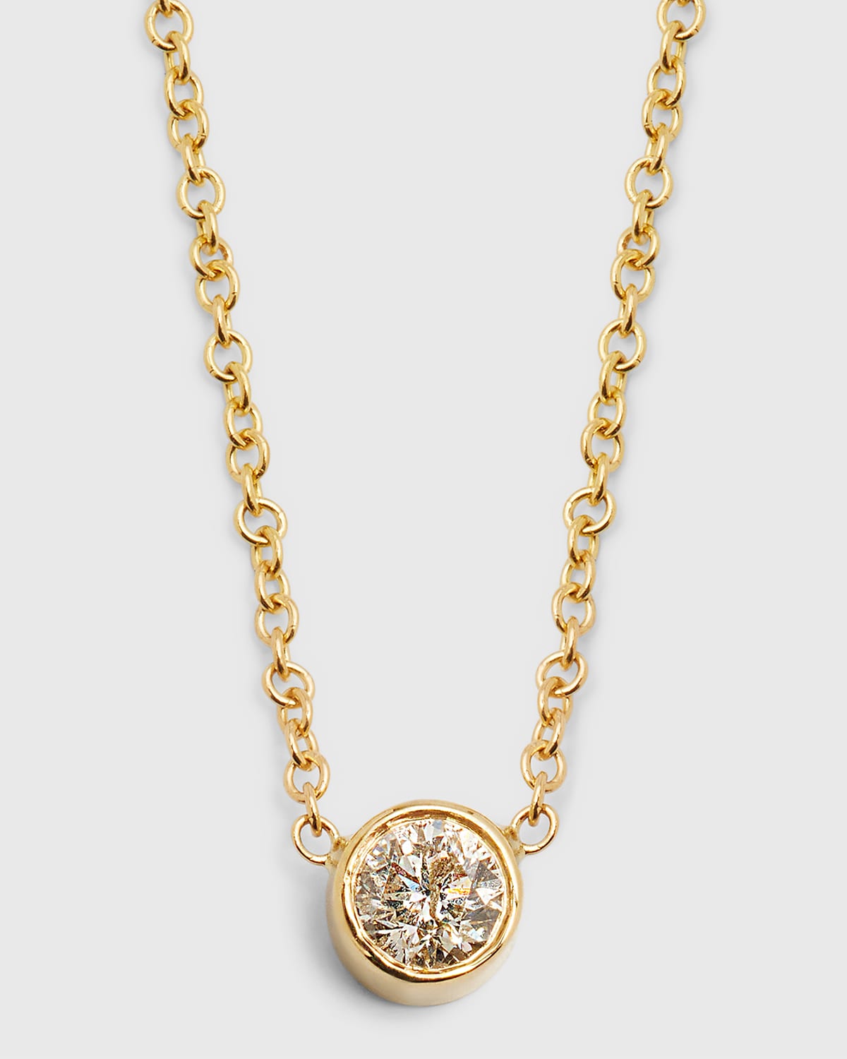Zoe Lev Jewelry 14k Large Diamond-bezel Necklace